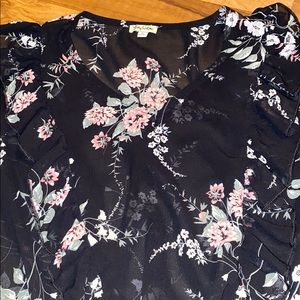 Lily White Tops - Mesh Floral Crop Lily White Tops - Mesh Floral Crop